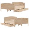 vidaXL Massivholzbett ohne Matratze 135x190 cm Kiefernholz