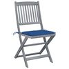 vidaXL Klappbare Gartenst&uuml;hle 6 Stk. mit Sitzkissen Massivholz Akazie