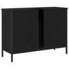 vidaXL Waschbeckenschrank mit T&uuml;r Schwarz Eichen-Optik 80 x 30 x 60 cm