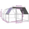 vidaXL H&uuml;hnerk&auml;fig 3x6x2 m Verzinkter Stahl