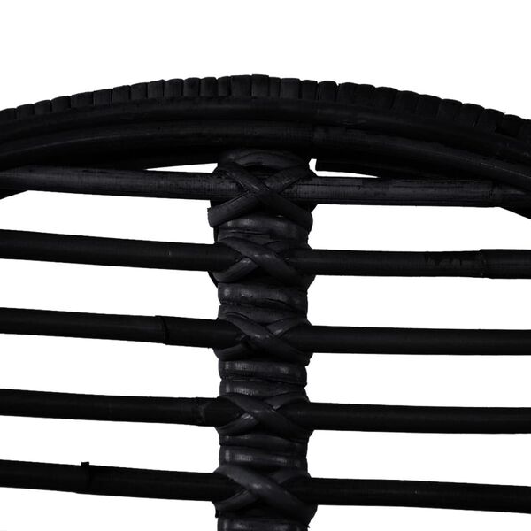 vidaXL Esszimmerst&uuml;hle 4 Stk. Natur Rattan Schwarz