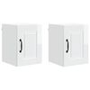vidaXL Wandschrank PORTO 2 pcs Hochglanz Wei&szlig; 30 x 31 x 40 cm