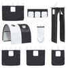 vidaXL Kinderloftbett Wei&szlig; und Schwarz 107 x 200 cm Metall
