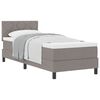 vidaXL Boxspringbett mit Kopfteil Taupe 80 x 200 cm Stoff