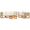 vidaXL 6-tlg. Gartensofa-Set mit Kissen Holz Akazie & Rattan