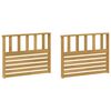 vidaXL Armlehnen Modul 2 pcs Wei&szlig; 80 x 6 x 61 cm Massivholz Akazie