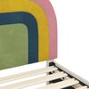 vidaXL Kinderbettgestell mit Kopfteil Creme 80 x 160 cm Samt