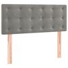 vidaXL Boxspringbett mit Matratze Hellgrau 100x200 cm Samt