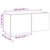 vidaXL TV-Wandschrank mit LED-Leuchten Sonoma-Eiche 100x35x41 cm