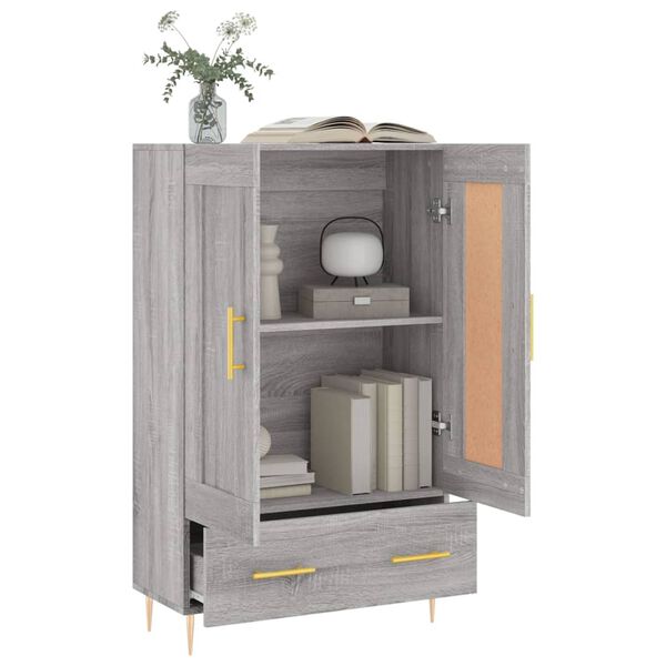 vidaXL Highboard Grau Sonoma 69,5x31x115 cm Holzwerkstoff