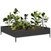vidaXL Hochbeet Schwarz 100x100x26 cm Stahl