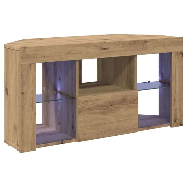 vidaXL Eck-LED-TV-Schrank Artisan-Eiche 108 x 40 x 50 cm Holzwerkstoff