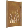 vidaXL Gartentor 100x125 cm Cortenstahl Gras-Design