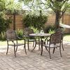 vidaXL Garten Essgruppe 5 pcs Bronze 90 x 90 x 75 cm Gussaluminium
