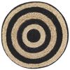 vidaXL Handgefertigter Sitzpuff Schwarz 40 x 45 cm Jute