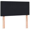 vidaXL Boxspringbett mit Matratze & LED Schwarz 90x220 cm Samt