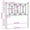vidaXL Ersatz-Kopfteil Metall Wei&szlig; 90 cm