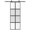 vidaXL Schiebet&uuml;r mit Beschlag 76x205 cm Hartglas & Aluminium