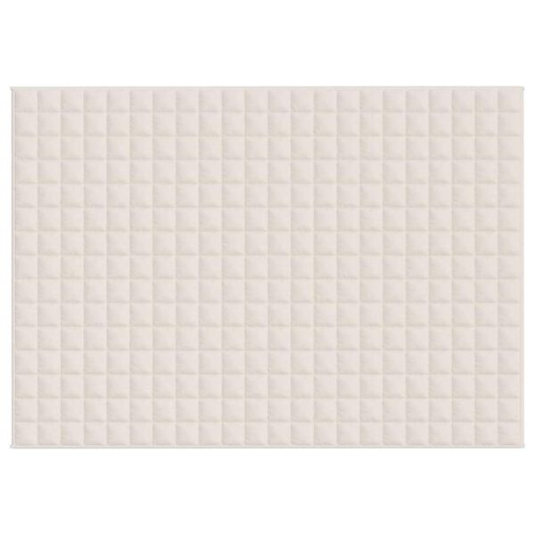 vidaXL Gewichtsdecke Hellcreme 155x220 cm 7 kg Stoff
