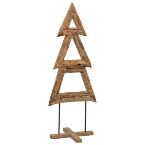 vidaXL Weihnachtsbaum Braun 90 cm Massivholz Teak