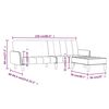 vidaXL Schlafsofa 2-Sitzer mit Hocker Rosa Samt