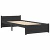 vidaXL Massivholzbett Schwarz 90x200 cm