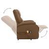 vidaXL Massagesessel mit Aufstehhilfe Braun Stoff