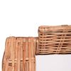 vidaXL 2-tlg. Sofagarnitur mit Auflagen Natur Rattan