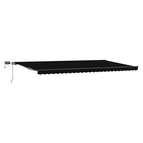 vidaXL Einziehbare Markise Schwarz 600 x 300 cm Stoff
