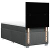 vidaXL Boxspringbett mit Matratze Dunkelgrau 90x190 cm Stoff