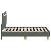vidaXL Kinderbettgestell mit Kopfteil Dunkelgrau 70 x 140 cm Stoff