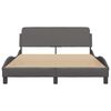 vidaXL Bettgestell "Dover" Grau 140x190 cm Kunstleder