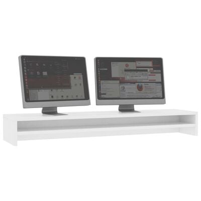 vidaXL Monitorständer Weiß 100x24x13 cm Holzwerkstoff