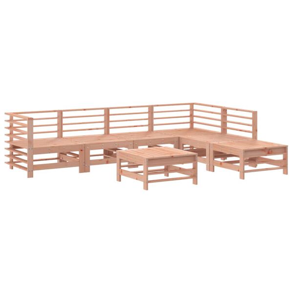 vidaXL 7-tlg. Garten-Lounge-Set mit Kissen Massivholz Douglasie