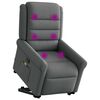 vidaXL Massagesessel mit Aufstehhilfe Dunkelgrau Stoff