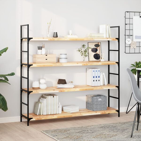 vidaXL Schweberegal 140x30x4 cm Massivholz Akazie Unbehandelt