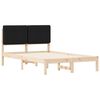 vidaXL Bettgestell mit gepolstertem Kopfteil Schwarz 120 x 200 cm