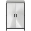vidaXL K&uuml;chenaufbewahrung mit Regal Silber 60 x 50 x 92 cm Stahl