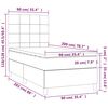 vidaXL Boxspringbett mit Matratze Taupe 90x200 cm Stoff
