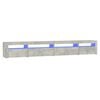 vidaXL TV-Schrank mit LED-Leuchten Betongrau 270x35x40 cm
