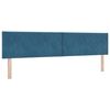 vidaXL LED Boxspringbett mit Matratze Dunkelblau 200 x 200 cm Samt