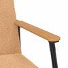 vidaXL Sessel Beige 59 x 75 x 78 cm Lockiger woll&auml;hnlicher Stoff