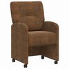 vidaXL Esszimmerst&uuml;hle mit Rollen 2 pcs Braun 57 x 67 x 95 cm