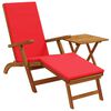 vidaXL Liegestuhl zum Verstellen und Klappen 2 pcs Rot