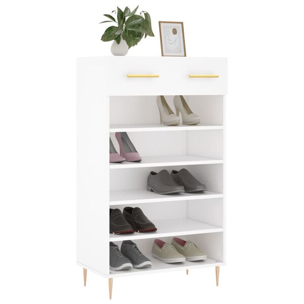 vidaXL Schuhschrank Wei&szlig; 60x35x105 cm Holzwerkstoff