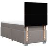 vidaXL Boxspringbett mit Matratze Taupe 90x200 cm Stoff