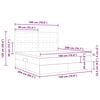 vidaXL Aufbewahrungsbett mit Matratze Taupe 180 x 200 cm Polyester