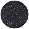 vidaXL Regenbrause Edelstahl 25 cm Rund Schwarz