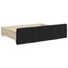 vidaXL Tagesbett Ausziehbar mit Schubladen Schwarz 90x190 cm Stoff