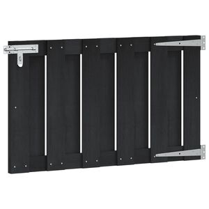 vidaXL Gartentor 100 x 60 cm WPC und Aluminium Schwarz